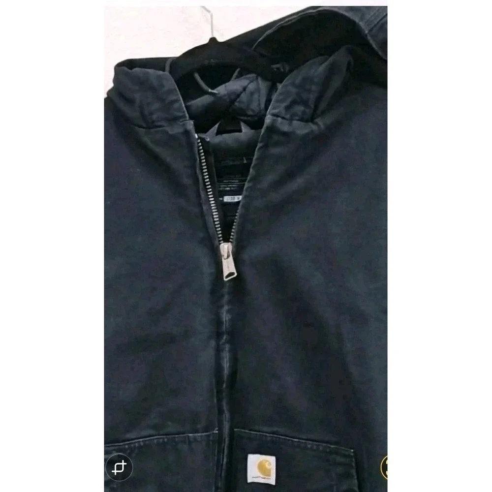 Carhartt Jacket Mens Large Hooded Loose Fit Insulated Fall Hiking Outdoors